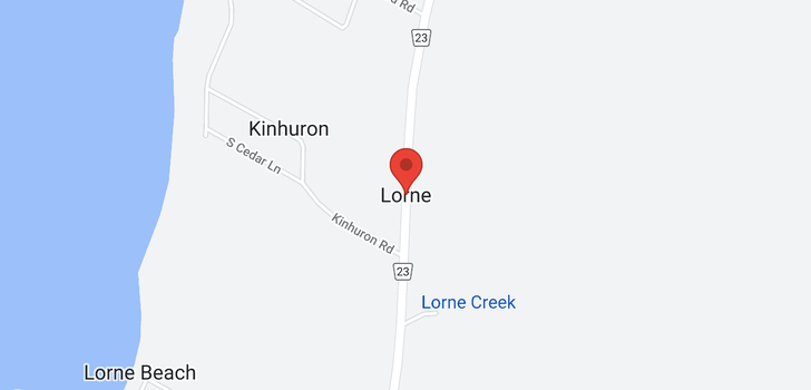 map of Lot 43 Lorne Card Drive